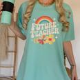 Future Teacher Kids Youth Girls Rainbow Pre-k Kindergarten Women's Comfort Colors T-Shirt Chalky Mint Future Teacher Kids Youth Girls Rainbow Pre-k Kindergarten Women's Comfort Colors T-Shirt Chalky Mint
