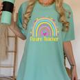 Future Teacher Rainbow Women's Comfort Colors T-Shirt Chalky Mint