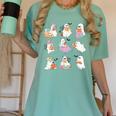 Ghost Book Reading Halloween Books Lover Teacher Kids Women's Comfort Colors T-Shirt Chalky Mint