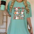Ghost Christmas Reading Book Lover Library Christmas Teacher Women's Comfort Colors T-Shirt Chalky Mint Ghost Christmas Reading Book Lover Library Christmas Teacher Women's Comfort Colors T-Shirt Chalky Mint