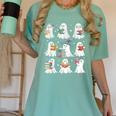 Ghost Reading Teacher Halloween Costume Librarian Book Lover Women's Comfort Colors T-Shirt Chalky Mint Ghost Reading Teacher Halloween Costume Librarian Book Lover Women's Comfort Colors T-Shirt Chalky Mint