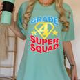 Grade 4 Super Squad Superhero Teacher Team Women's Comfort Colors T-Shirt Chalky Mint