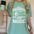 Some Grandpas Play Bingo Real Grandpas Teach Music Teacher Women's Comfort Colors T-Shirt Chalky Mint