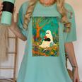 Groovy Ghost Reading Book Cat Halloween Ghost Teacher Women's Comfort Colors T-Shirt Chalky Mint Groovy Ghost Reading Book Cat Halloween Ghost Teacher Women's Comfort Colors T-Shirt Chalky Mint