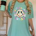 Groovy Retro Lets Learn Today Teacher Student Back To School Women's Comfort Colors T-Shirt Chalky Mint Groovy Retro Lets Learn Today Teacher Student Back To School Women's Comfort Colors T-Shirt Chalky Mint