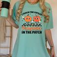 Groovy I Teach The Cutest Pumpkins In The Patch For Teacher Women's Comfort Colors T-Shirt Chalky Mint