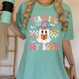 Groovy Teaching My Boos Teacher Ghost Halloween Teacher Women's Comfort Colors T-Shirt Chalky Mint Groovy Teaching My Boos Teacher Ghost Halloween Teacher Women's Comfort Colors T-Shirt Chalky Mint