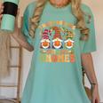 Groovy Thanksgiving With My Gnomie Women Teacher Fall Gnome Women's Comfort Colors T-Shirt Chalky Mint Groovy Thanksgiving With My Gnomie Women Teacher Fall Gnome Women's Comfort Colors T-Shirt Chalky Mint
