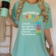 Growth Mindset Teacher Power Of Yet Inspirational Women's Comfort Colors T-Shirt Chalky Mint