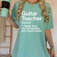 Guitar Teacher Definition Musician Music Men Women Girls Kids Women's Comfort Colors T-Shirt Chalky Mint
