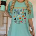 Halloween Alphabet ABCs Learning Kindergarten Teacher Women's Comfort Colors T-Shirt Chalky Mint
