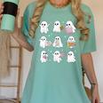 Halloween Ghost Speech Therapy SLP Fall Teacher Tee Women's Comfort Colors T-Shirt Chalky Mint Halloween Ghost Speech Therapy SLP Fall Teacher Tee Women's Comfort Colors T-Shirt Chalky Mint