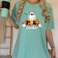 Halloween PE Teacher Ghosts Pumpkins Sports Lover Women's Comfort Colors T-Shirt Chalky Mint