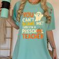 Halloween Preschool Teacher You Can't Scare Me Im A Teacher Women's Comfort Colors T-Shirt Chalky Mint Halloween Preschool Teacher You Can't Scare Me Im A Teacher Women's Comfort Colors T-Shirt Chalky Mint