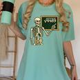 Halloween Skeleton 67 Meme Square Root 4489 Math Teacher Women's Comfort Colors T-Shirt Chalky Mint