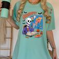 Halloween Skeleton Geography Teacher Pumpkin Bats Classroom Women's Comfort Colors T-Shirt Chalky Mint Halloween Skeleton Geography Teacher Pumpkin Bats Classroom Women's Comfort Colors T-Shirt Chalky Mint