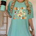 Halloween SLP Sped Teacher Groovy Inclusion Isn't Scary Women's Comfort Colors T-Shirt Chalky Mint Halloween SLP Sped Teacher Groovy Inclusion Isn't Scary Women's Comfort Colors T-Shirt Chalky Mint