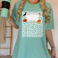 Halloween Teacher Composition Book Notebook Matching Group Women's Comfort Colors T-Shirt Chalky Mint