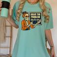 Halloween Teacher Six Seven Meme 6 7 Skeleton Spooky Costume Women's Comfort Colors T-Shirt Chalky Mint