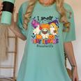 Halloween Teacher Smell a Tiny Human Ghost Spooky Season Women's Comfort Colors T-Shirt Chalky Mint Halloween Teacher Smell a Tiny Human Ghost Spooky Season Women's Comfort Colors T-Shirt Chalky Mint
