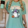 Halloween Teacher Trade Students For Candy Costume Women Women's Comfort Colors T-Shirt Chalky Mint
