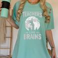 Halloween Teacher Tshirts Zombie Teachers Love Brains Women's Comfort Colors T-Shirt Chalky Mint Halloween Teacher Tshirts Zombie Teachers Love Brains Women's Comfort Colors T-Shirt Chalky Mint