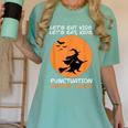 Halloween Teacher Witch Lets Eat Kids Punctuation Women's Comfort Colors T-Shirt Chalky Mint