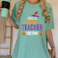 Halloween Teachers This Is My Tired Teacher Costume Women's Comfort Colors T-Shirt Chalky Mint