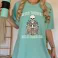 Halloween Weird Teachers Build Character Costume Men Women Women's Comfort Colors T-Shirt Chalky Mint