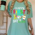 Happy First Day Of School Teacher Back To School Student Women's Comfort Colors T-Shirt Chalky Mint Happy First Day Of School Teacher Back To School Student Women's Comfort Colors T-Shirt Chalky Mint