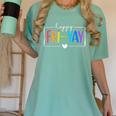 Happy Fri-Yay Fri Yay Teacher Student Friday Weekend Women's Comfort Colors T-Shirt Chalky Mint Happy Fri-Yay Fri Yay Teacher Student Friday Weekend Women's Comfort Colors T-Shirt Chalky Mint