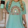 Happy Fri-Yay Friday Lovers Fun Teacher Leopard Rainbow Men Women Girls Kids Women's Comfort Colors T-Shirt Chalky Mint Happy Fri-Yay Friday Lovers Fun Teacher Leopard Rainbow Men Women Girls Kids Women's Comfort Colors T-Shirt Chalky Mint