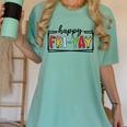 Happy Fri-Yay Friday Lovers Teacher Fri Yay Weekend Women's Comfort Colors T-Shirt Chalky Mint Happy Fri-Yay Friday Lovers Teacher Fri Yay Weekend Women's Comfort Colors T-Shirt Chalky Mint