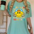 Happy To See Your Face Hippie Smile Back To School Teachers Women's Comfort Colors T-Shirt Chalky Mint