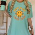Happy To See Your Face Retro Happy Teacher Back To School Women's Comfort Colors T-Shirt Chalky Mint Happy To See Your Face Retro Happy Teacher Back To School Women's Comfort Colors T-Shirt Chalky Mint