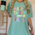 Happy To See Your Face Teacher Retro Back To School Women's Comfort Colors T-Shirt Chalky Mint Happy To See Your Face Teacher Retro Back To School Women's Comfort Colors T-Shirt Chalky Mint
