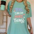 You Can Do Hard Things Test Day Teacher Kids Women's Comfort Colors T-Shirt Chalky Mint