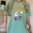 Haunted 67 Ghost Math Teacher Halloween Costume Math Pun Women's Comfort Colors T-Shirt Chalky Mint Haunted 67 Ghost Math Teacher Halloween Costume Math Pun Women's Comfort Colors T-Shirt Chalky Mint