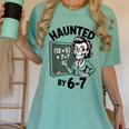 Haunted 67 Skeleton Math Teacher Halloween Costume Math Pun Women's Comfort Colors T-Shirt Chalky Mint