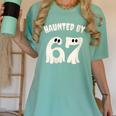 Haunted By 67 Teacher Halloween 6 7 Shirt Women's Comfort Colors T-Shirt Chalky Mint