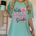 Hello Third Grade First Day Of School Coquette Teacher Girl Women's Comfort Colors T-Shirt Chalky Mint Hello Third Grade First Day Of School Coquette Teacher Girl Women's Comfort Colors T-Shirt Chalky Mint