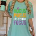Hocus Pocus Everybody Focus Teacher Halloween Women's Comfort Colors T-Shirt Chalky Mint Hocus Pocus Everybody Focus Teacher Halloween Women's Comfort Colors T-Shirt Chalky Mint