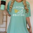 I'd Rather Bee Reading Teacher Librarian Book Lover Women's Comfort Colors T-Shirt Chalky Mint I'd Rather Bee Reading Teacher Librarian Book Lover Women's Comfort Colors T-Shirt Chalky Mint
