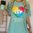 IEP I Encourage Progress Special Education School Teacher Women's Comfort Colors T-Shirt Chalky Mint IEP I Encourage Progress Special Education School Teacher Women's Comfort Colors T-Shirt Chalky Mint