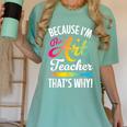 Because I'm The Art Teacher That's Why Artists Men Women Women's Comfort Colors T-Shirt Chalky Mint Because I'm The Art Teacher That's Why Artists Men Women Women's Comfort Colors T-Shirt Chalky Mint