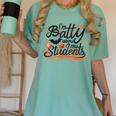 I'm Batty About My Students Watercolor Bat Teacher Halloween Women's Comfort Colors T-Shirt Chalky Mint I'm Batty About My Students Watercolor Bat Teacher Halloween Women's Comfort Colors T-Shirt Chalky Mint