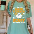 I'm A Math Teacher I'm Scary All Year Long Spooky Halloween Women's Comfort Colors T-Shirt Chalky Mint