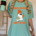 Inclusion Isn't Scary Shirt Halloween SLP Sped Teacher Women's Comfort Colors T-Shirt Chalky Mint