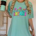 Infant Teacher Floral First Day Back To School Teaching Women's Comfort Colors T-Shirt Chalky Mint Infant Teacher Floral First Day Back To School Teaching Women's Comfort Colors T-Shirt Chalky Mint
