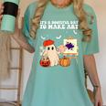 It's A Bootiful Day To Make Art Groovy Art Teacher Halloween Women's Comfort Colors T-Shirt Chalky Mint It's A Bootiful Day To Make Art Groovy Art Teacher Halloween Women's Comfort Colors T-Shirt Chalky Mint
